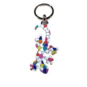 Lizard Metal Keychain Colorful Fun